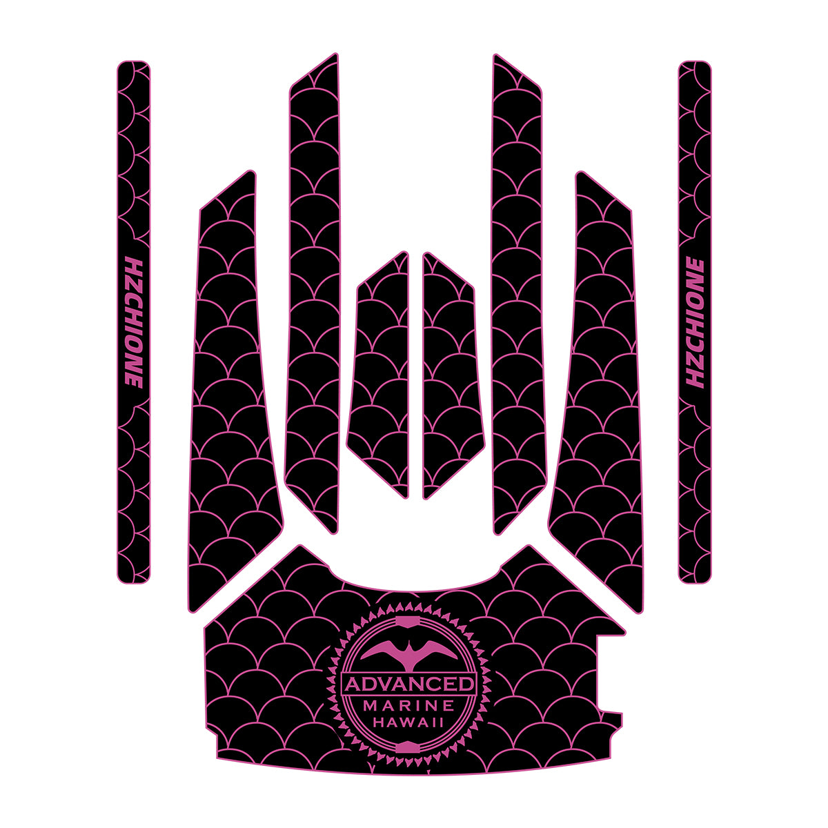 2019-2025 Yamaha FX + FX CRUISER SVHO / HO / LIMITED EVA Foam Boat Flooring Jet Ski Traction Mats Hzchione Black Hot Pink