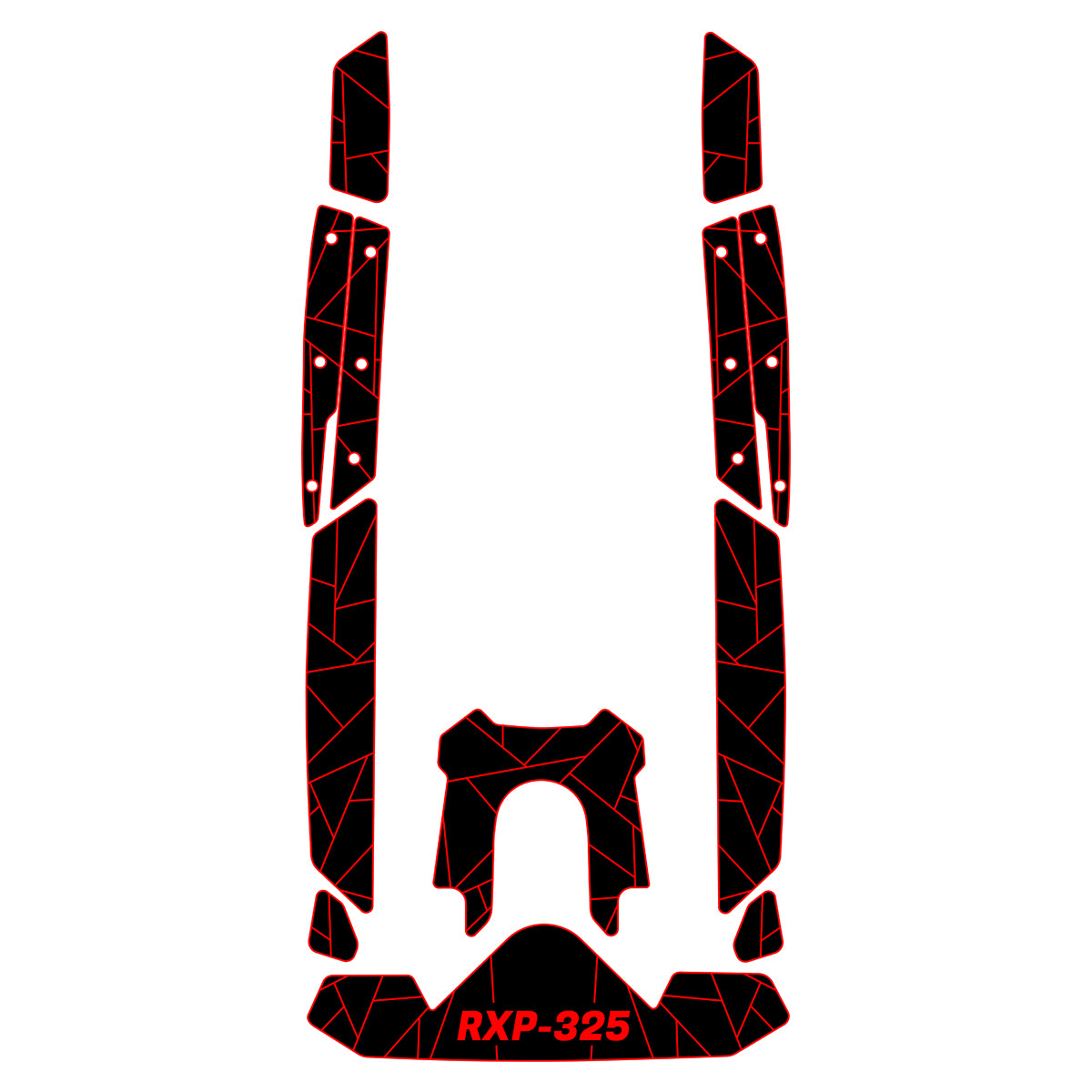 2021-2025 Sea Doo RXP-X 300 325 Customize Jet Ski Mats Non-Slip Motorboat Traction Mat Hzchione Black Red-RXP 325