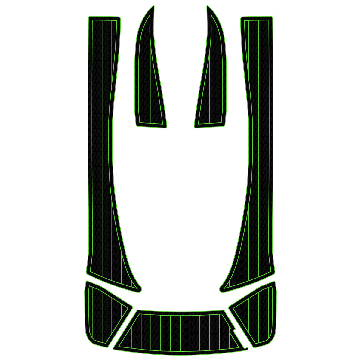 2020–2026 Kawasaki STX 160 / 160X / 160LX EVA Foam Boat Flooring Jet Ski Traction Mats Hzchione Black Dark Green