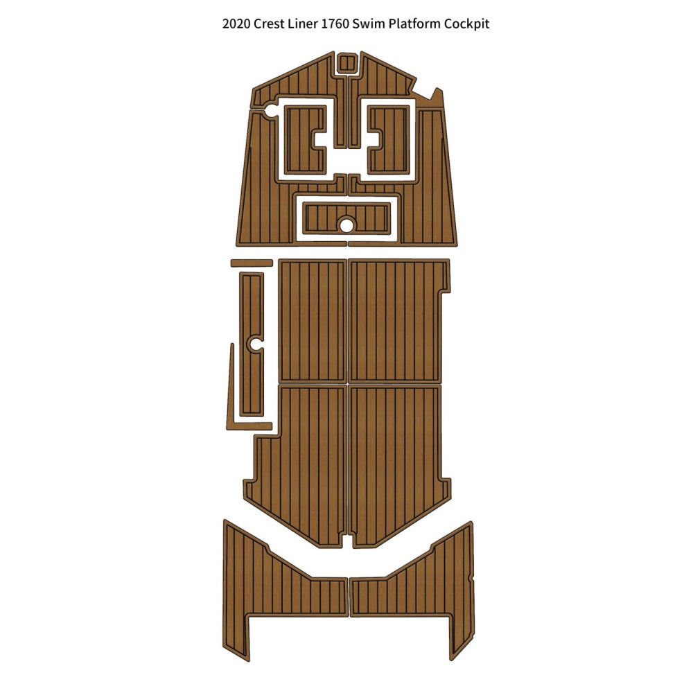 2020 Crest Liner 1760 Swim Platform Cockpit Traction Mats Eva Foam Boat Flooring Marine Decking