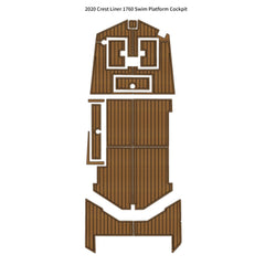 2020 Crest Liner 1760 Swim Platform Cockpit Traction Mats Eva Foam Boat Flooring Marine Decking