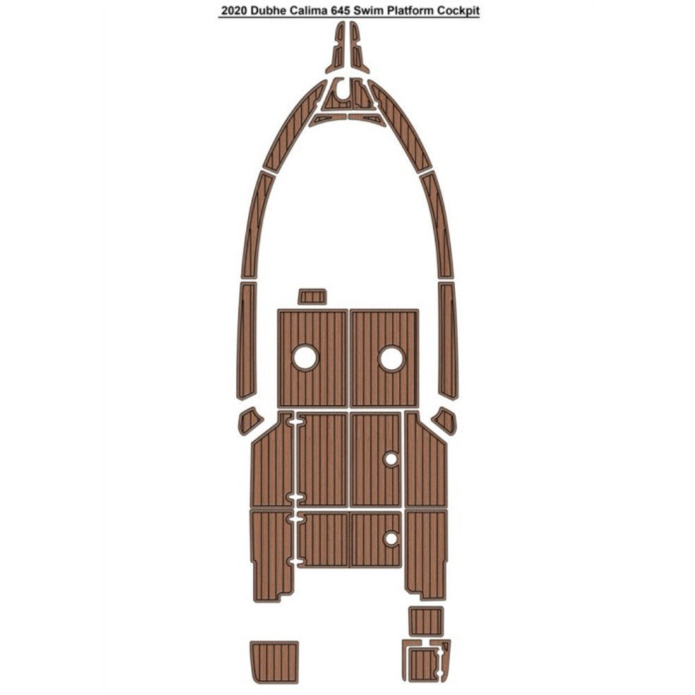 2020 Dubhe Calima 645 Swim Platform Cockpit Traction Mats Eva Foam Boat Flooring Marine Decking