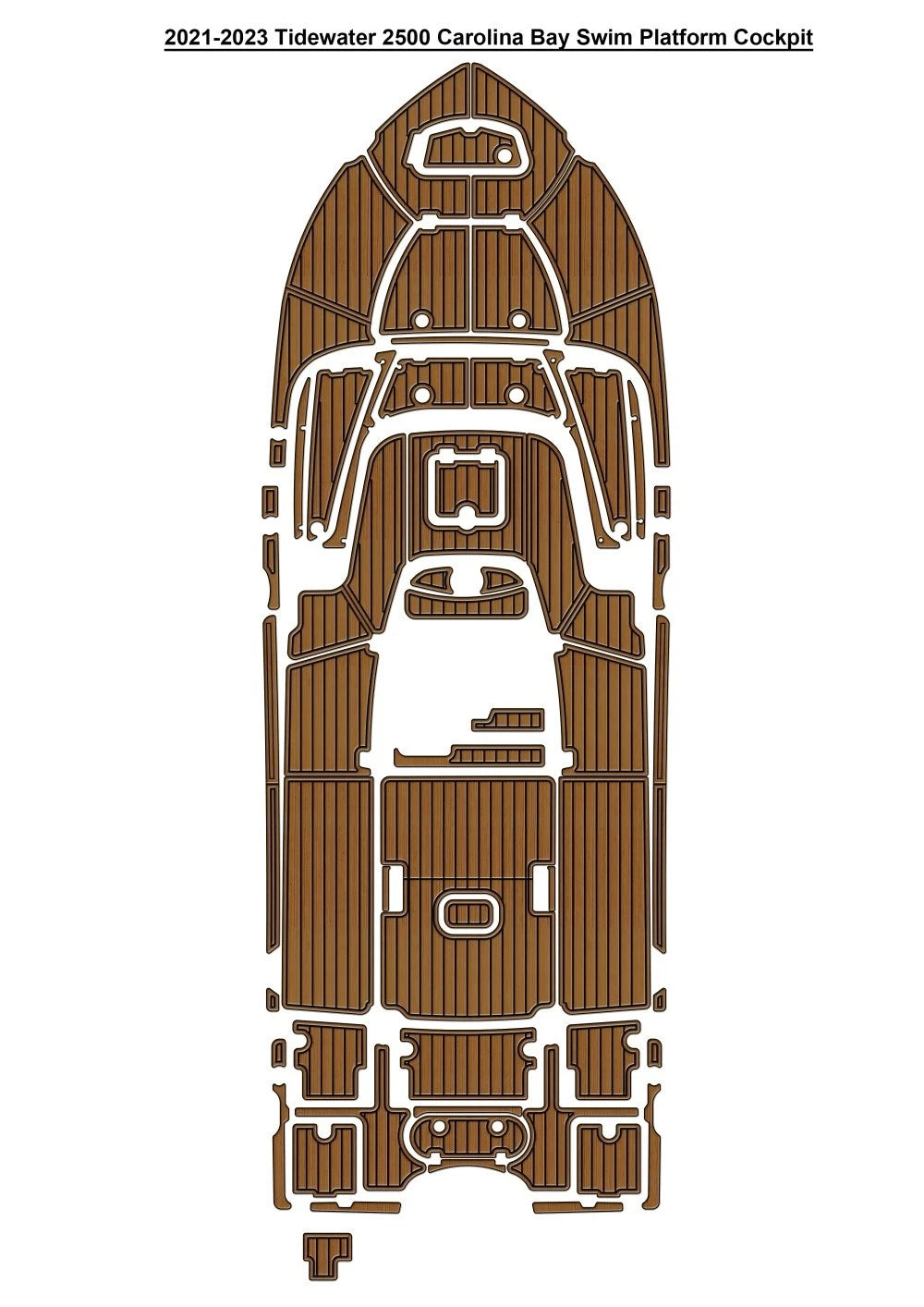 2021-2023 Tidewater 2500 Carolina Cockpit Pad Traction Mats Eva Foam Boat Flooring Marine Decking Hzchione
