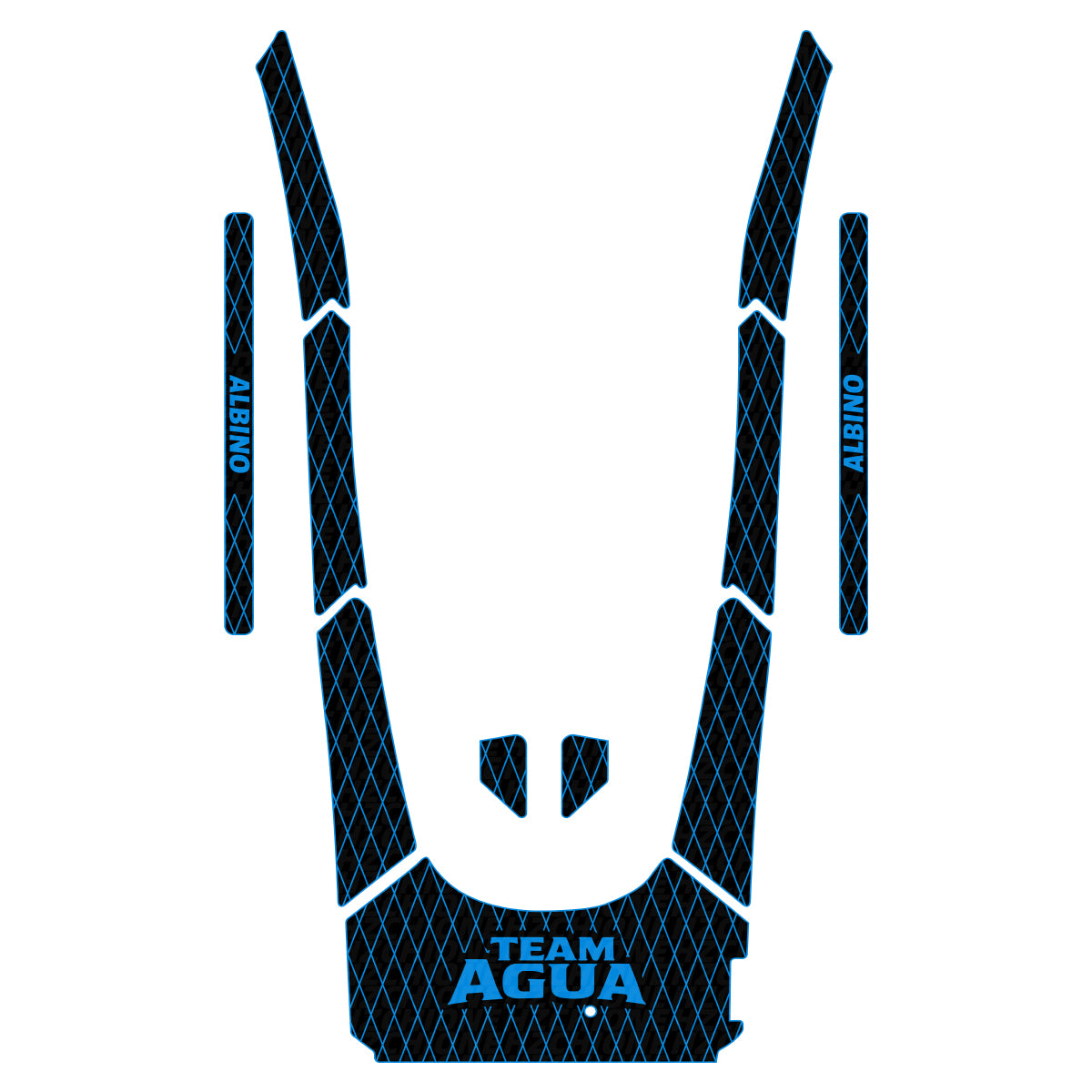 2021-2026 Yamaha VX-C/VXCRUISER/HO/DELUXE EVA Foam Boat Flooring Jet Ski Traction Mats Hzchione Black Blue Diamond