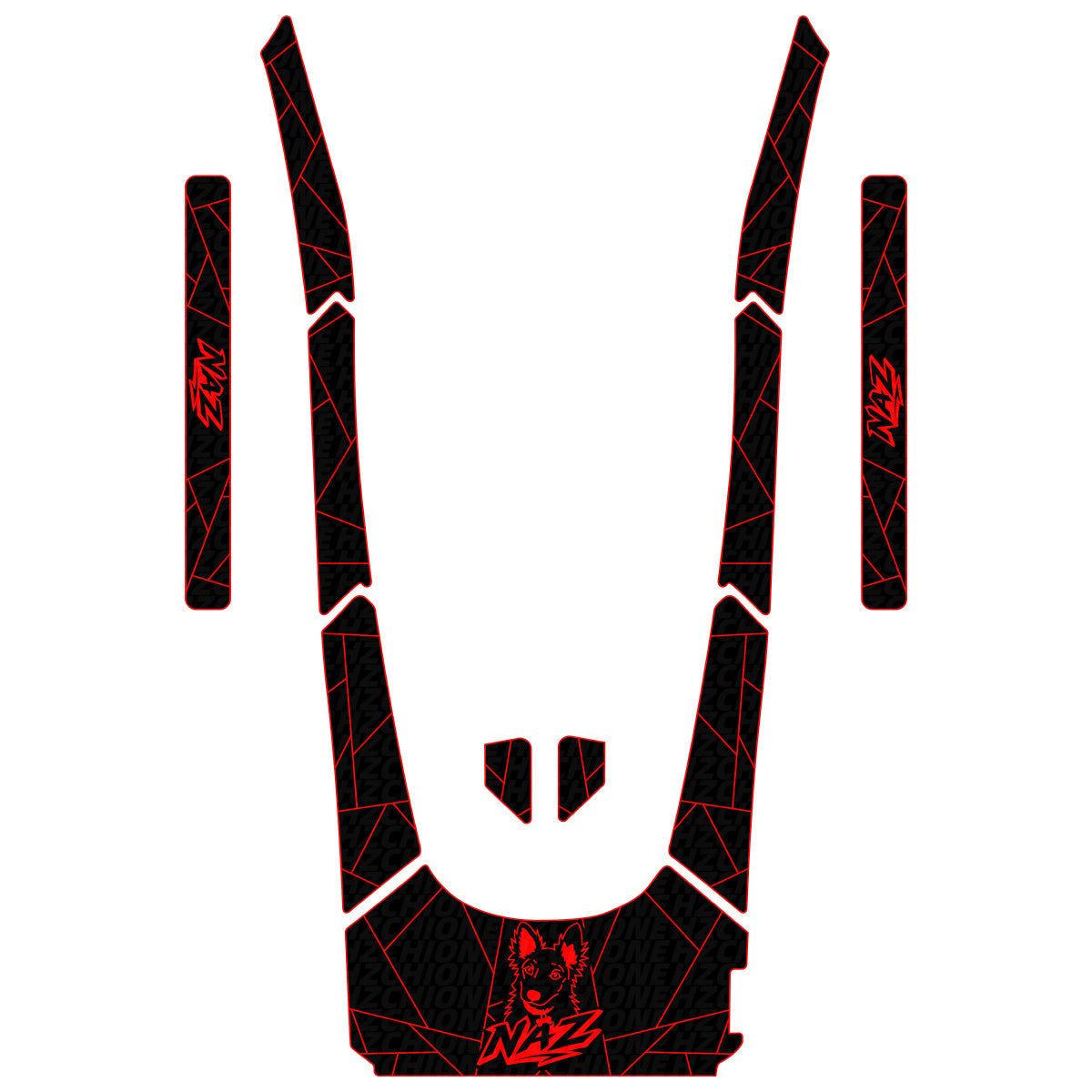 2021-2026 Yamaha VX-C/VXCRUISER/HO/DELUXE EVA Foam Boat Flooring Jet Ski Traction Mats Hzchione Black Red Fractal