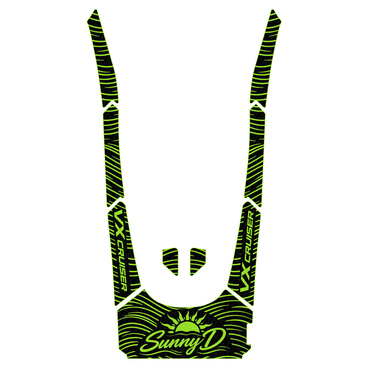 2021-2026 Yamaha VX-C/VXCRUISER/HO/DELUXE EVA Foam Boat Flooring Jet Ski Traction Mats Hzchione Black Medium Green