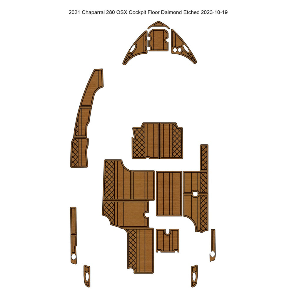 2021 Chaparral 280 OSX Cockpit Pad Traction Mats Eva Foam Boat Flooring Marine Decking