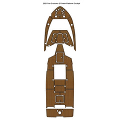 2021 Pair Customs 21 Swim Platform Cockpit Traction Mats Eva Foam Boat Flooring Marine Decking Hzchione