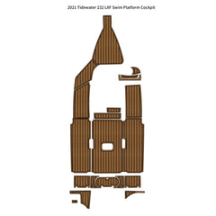 2021 Tidewater 232 LXF Swim Platform Cockpit Traction Mats Eva Foam Boat Flooring Marine Decking Hzchione