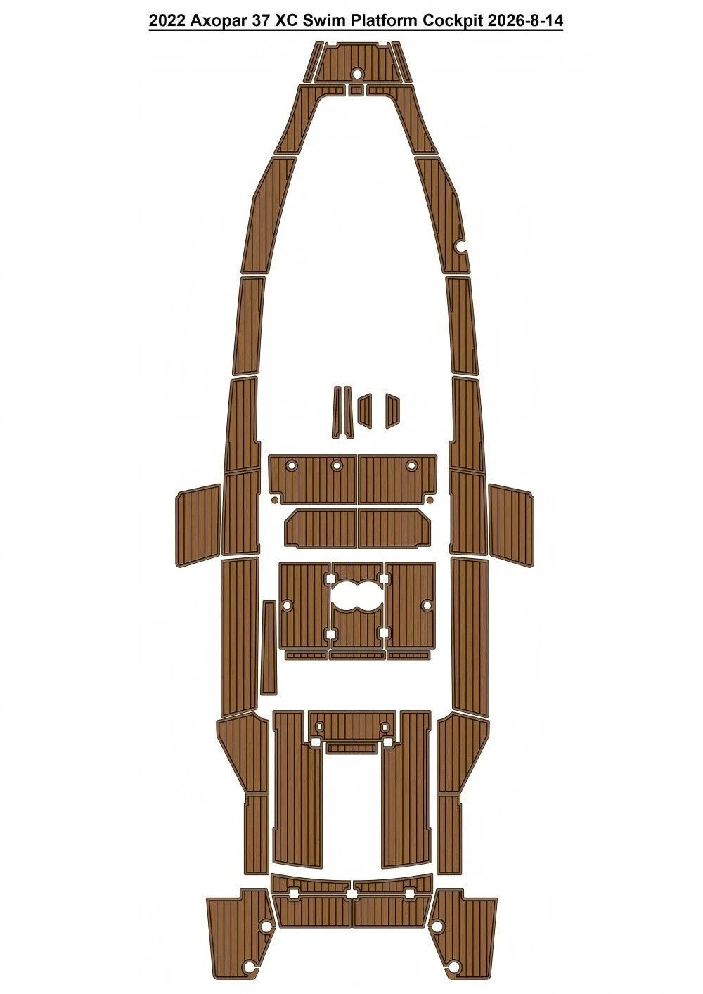 2022 Axopar 37 XC Cockpit Pad Traction Mats Eva Foam Boat Flooring Marine Decking Hzchione