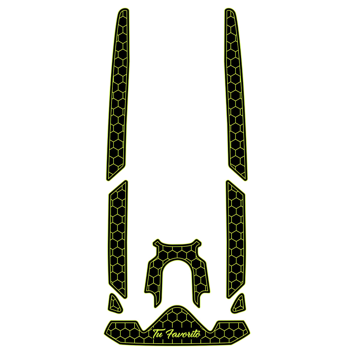 2019-2024 Sea-Doo GTI SE 170 Customize Jet Ski Mats Non-Slip Motorboat Traction Mat Hzchione Black Yellow-Honeycomb