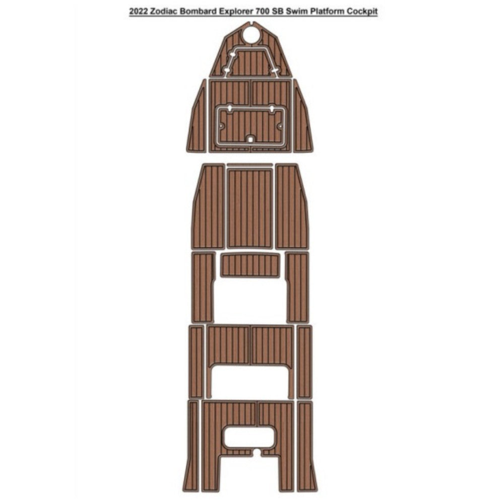 2022 Zodiac Bombard Explorer 700 SB Swim Platform Cockpit Traction Mats Eva Foam Boat Flooring Marine Decking Hzchione