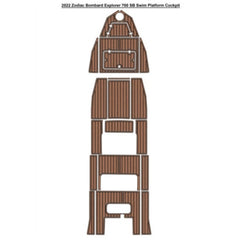2022 Zodiac Bombard Explorer 700 SB Swim Platform Cockpit Traction Mats Eva Foam Boat Flooring Marine Decking Hzchione