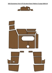 2023 Quicksilver Activ 675 Cockpit Pad Traction Mats Eva Foam Boat Flooring Marine Decking Hzchione