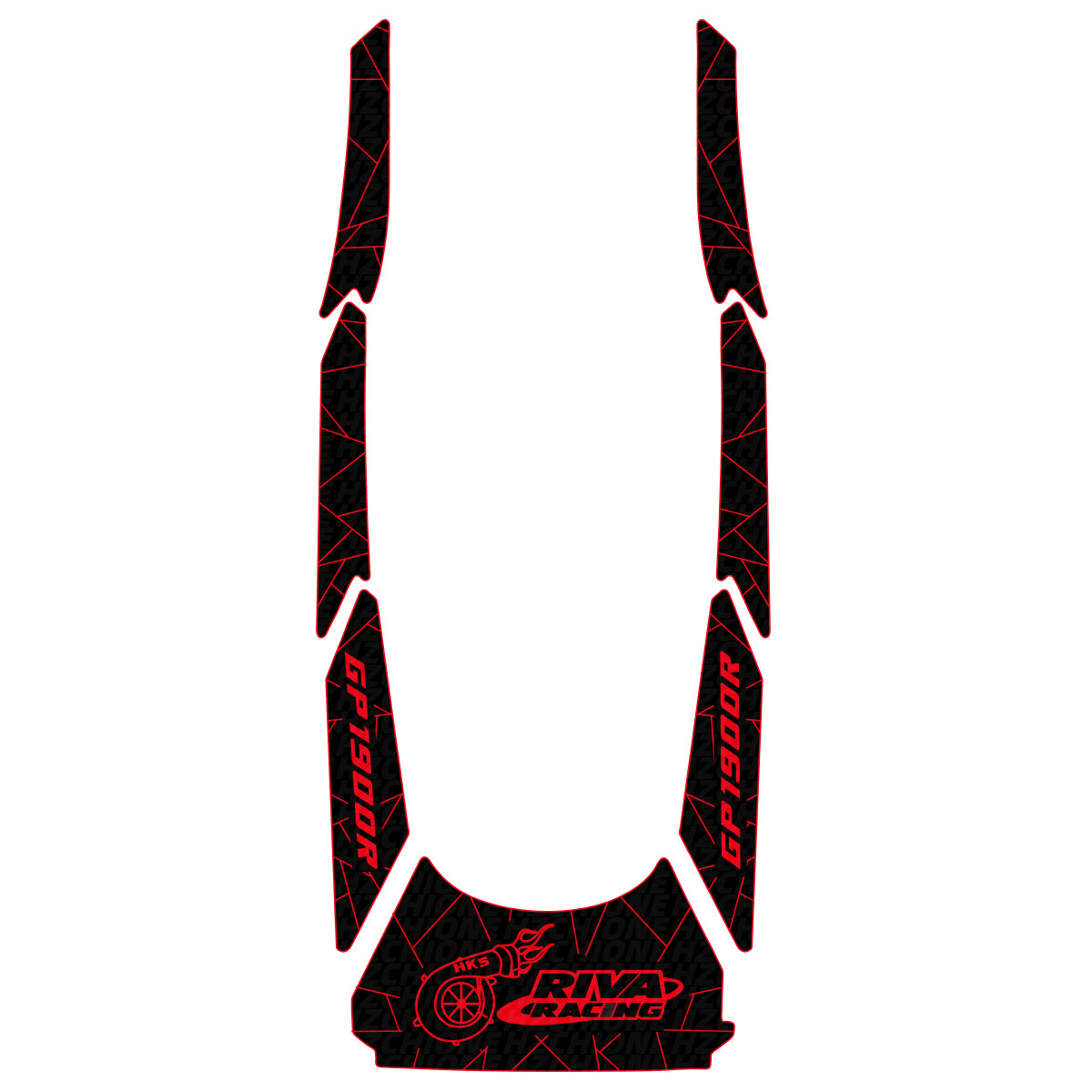 2024-2026 Yamaha GP1900 HO EVA Foam Boat Flooring Jet Ski Traction Mats Hzchione Black Red-GP1900R