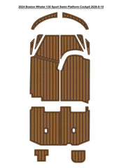 2024 Boston Whaler 130 Sport Cockpit Pad Traction Mats Eva Foam Boat Flooring Marine Decking