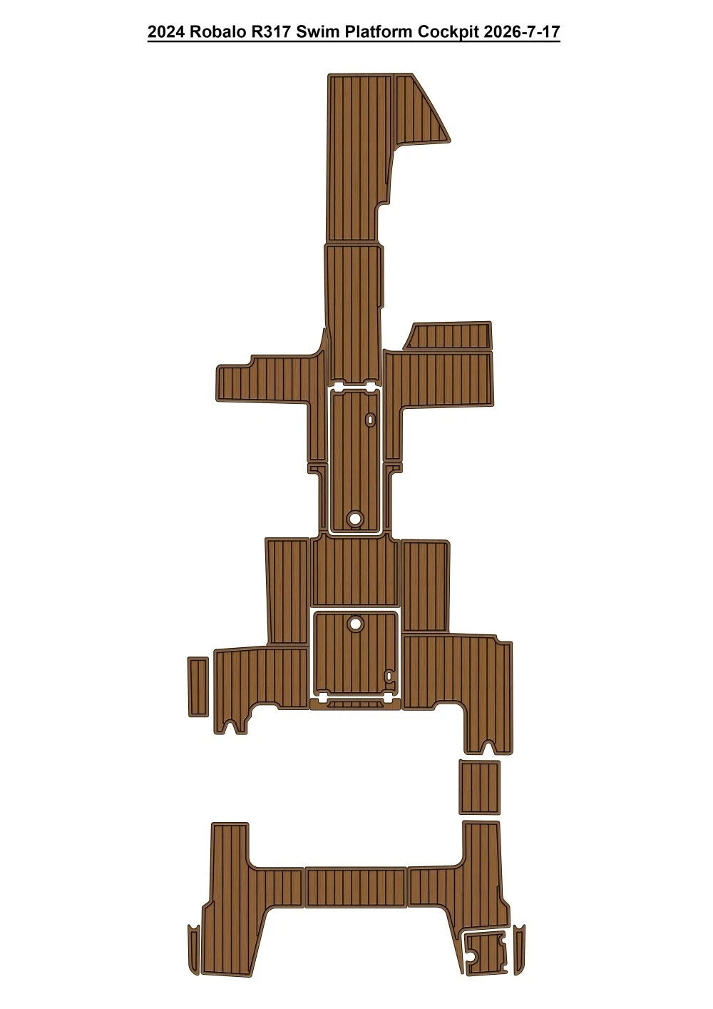 2024 Robalo R317 Cockpit Traction Mats Eva Foam Boat Flooring Marine Decking