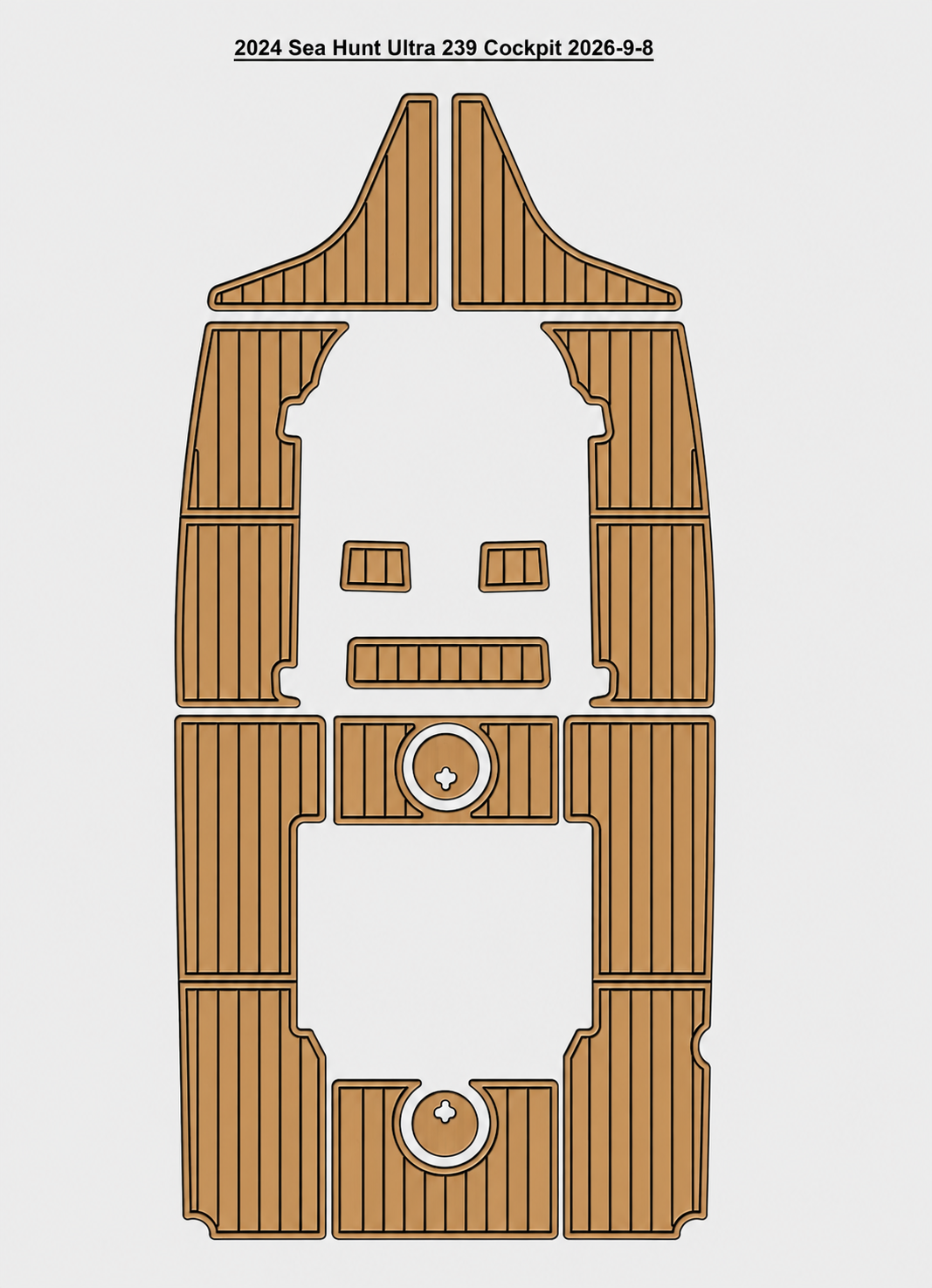 2024 Sea Hunt Ultra 239 Cockpit Pad Traction Mats Eva Foam Boat Flooring Marine Decking Hzchione