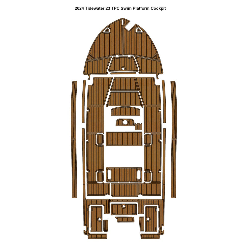 2024 Tidewater 23 TPC Swim Platform Cockpit Traction Mats Eva Foam Boat Flooring Marine Decking