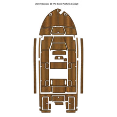 2024 Tidewater 23 TPC Swim Platform Cockpit Traction Mats Eva Foam Boat Flooring Marine Decking