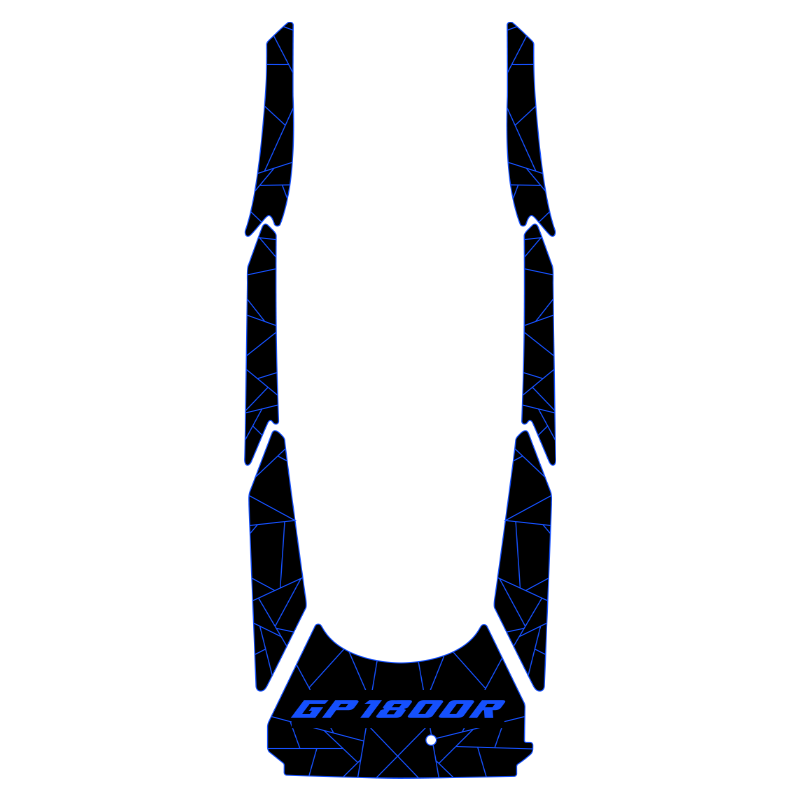 2021-2026 Yamaha GP1200R GP1300R GP1800R EVA Foam Boat Flooring Jet Ski Traction Mats Hzchione Black Blue-GP1800R
