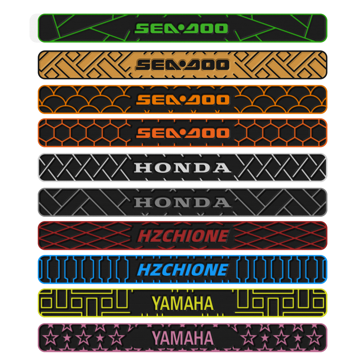 Hzchione PWC Traction Gunnel Pad Non-Slip Jet Ski Side Mat Custom Design Hzchione