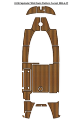 2025 Capoforte FX240 Swim Platform Cockpit Traction Mats Eva Foam Boat Flooring Marine Decking