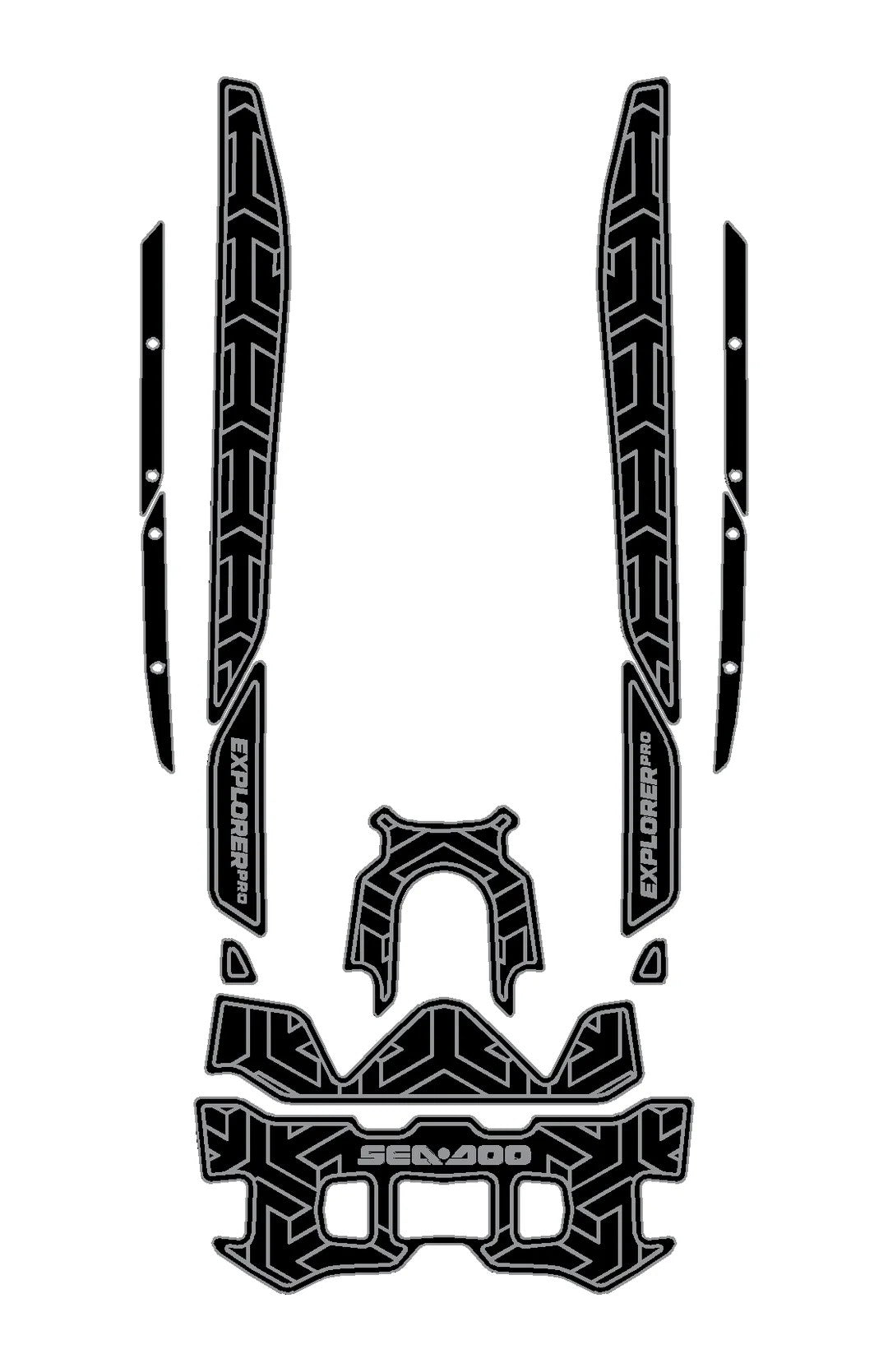 2025 Sea Doo Explorer Pro Customize Jet Ski Mats Foam Boat Decking Kits Hzchione Black Gray