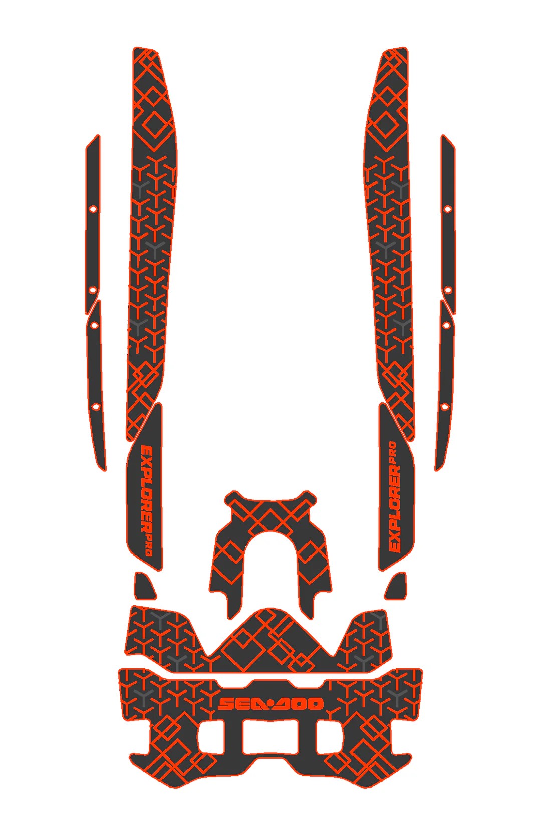 2025 Sea Doo Explorer Pro Customize Jet Ski Mats Foam Boat Decking Kits Hzchione Black Red