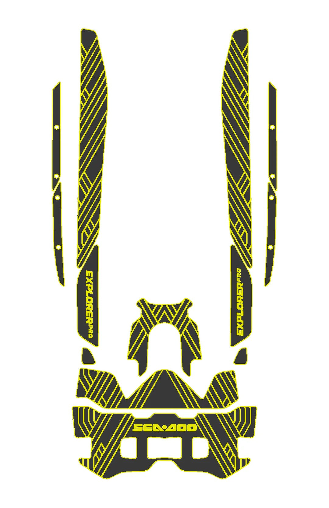 2025 Sea Doo Explorer Pro Customize Jet Ski Mats Foam Boat Decking Kits Hzchione Black Yellow