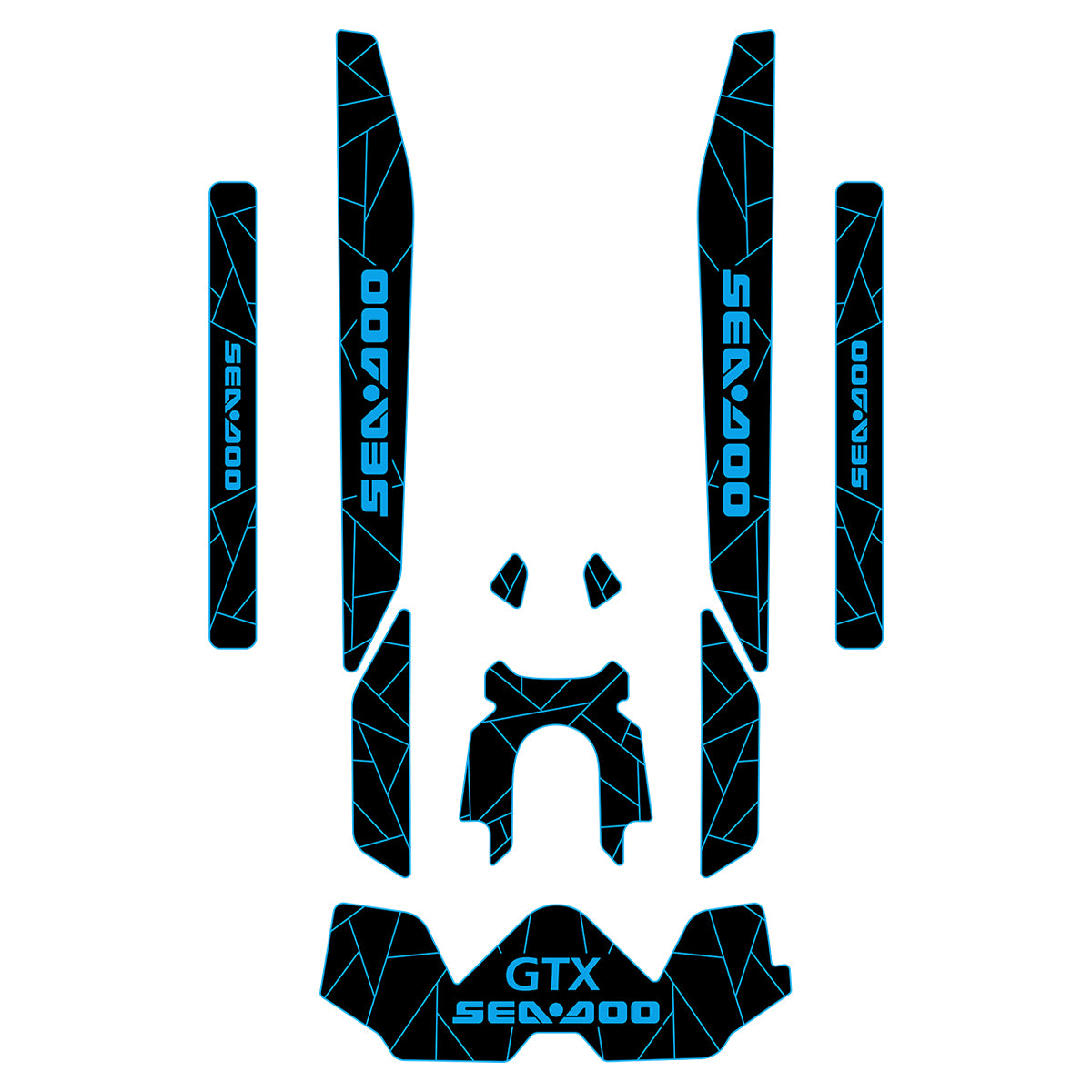 2026 Sea Doo GTX Customize Jet Ski Mats Hzchione Black Blue Set