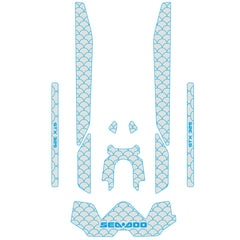 2025 Sea Doo GTX Customize Jet Ski Mats Hzchione Light Gray Blue