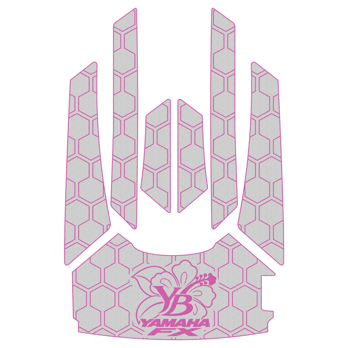 2025 Yamaha FX SVHO EVA Foam Boat Flooring Jet Ski Traction Mats Hzchione Light Gary Pink