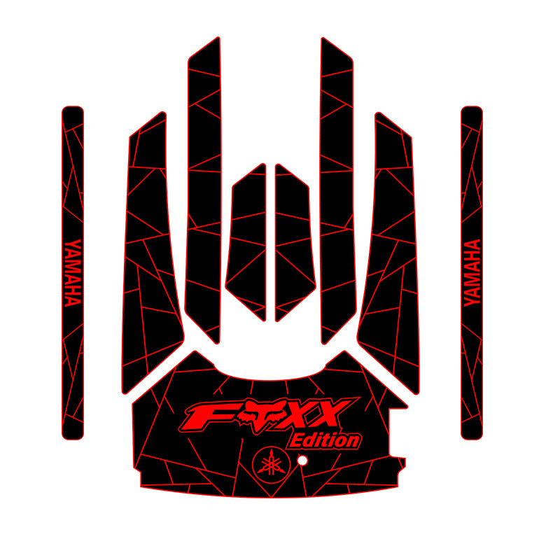 2019-2025 Yamaha FX + FX CRUISER SVHO / HO / LIMITED EVA Foam Boat Flooring Jet Ski Traction Mats Hzchione Black Red Set-Foxx