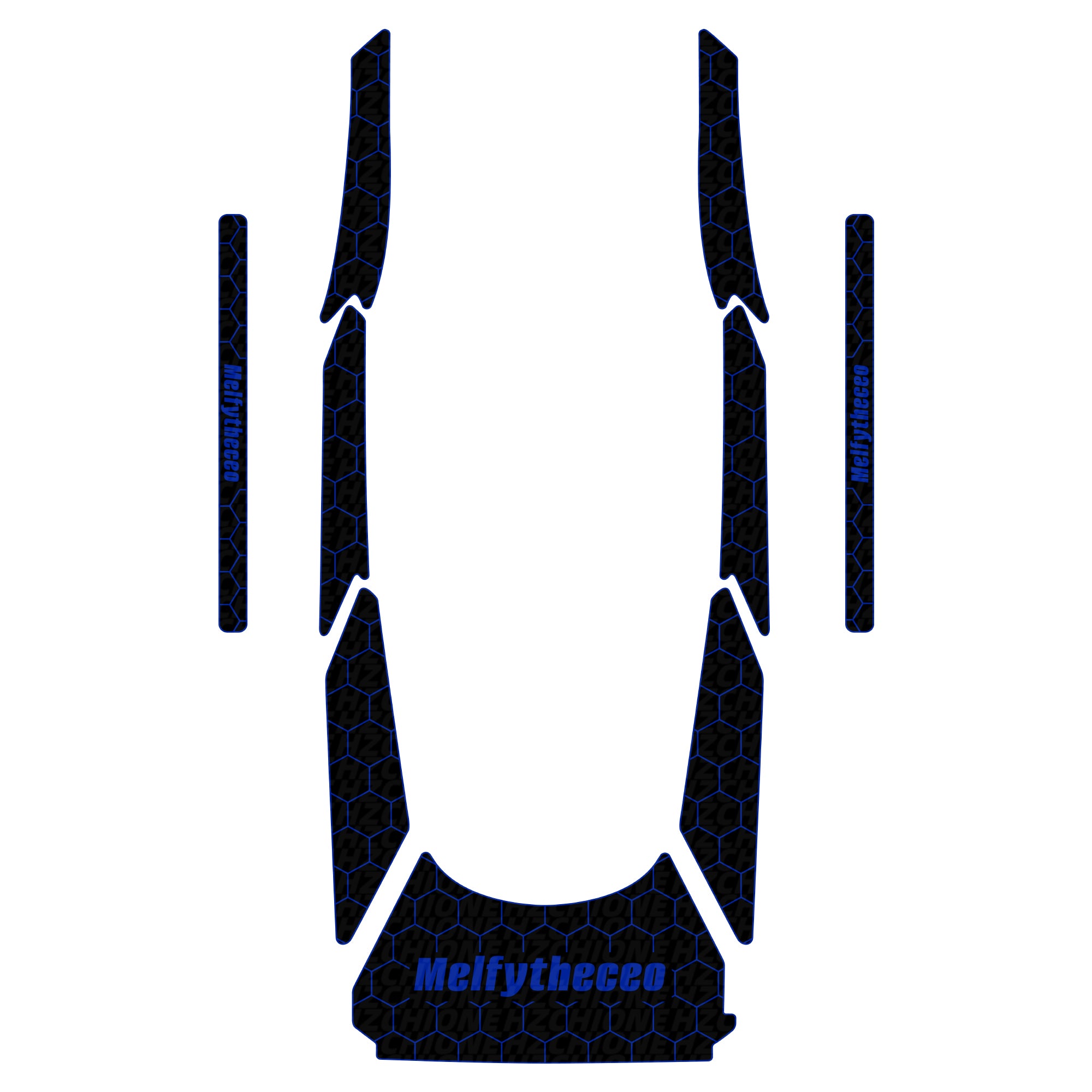 2025 Yamaha GP HO/SVHO EVA Foam Boat Flooring Jet Ski Traction Mats Hzchione Black Navy Blue-Hexagon