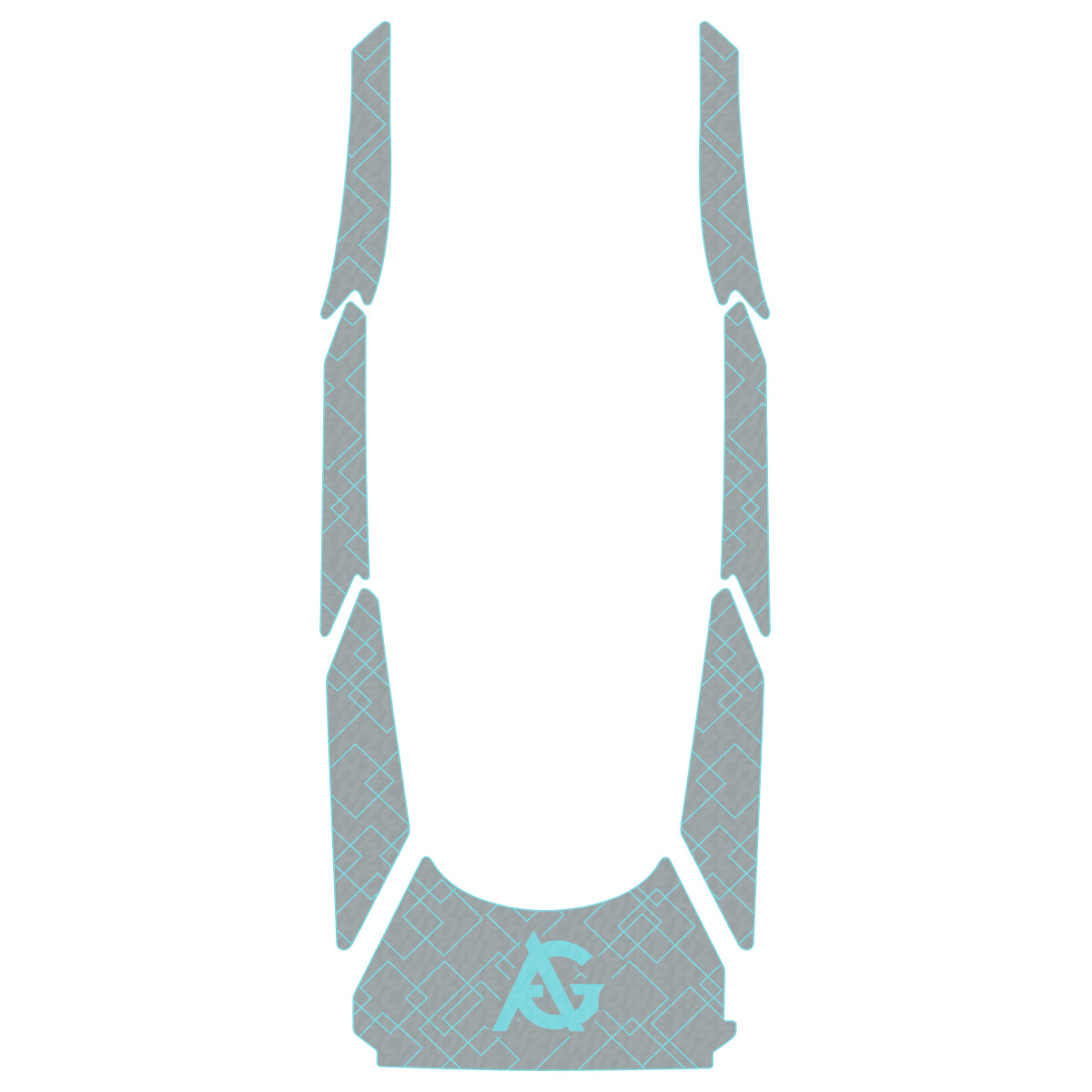 2025 Yamaha GP HO/SVHO EVA Foam Boat Flooring Jet Ski Traction Mats Hzchione Medium Gray Cyan