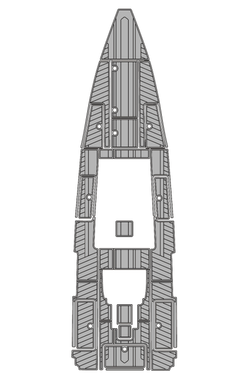 2012 Blackwater 36' Traction Mats Eva Foam Boat Flooring Marine Decking Hzchione Light Grey Black