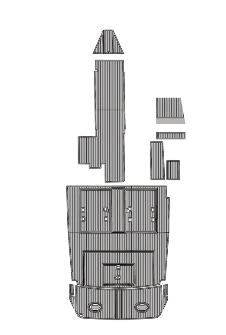 1978 Trojan 32 Swim Platform Cockpit Traction Mats Eva Foam Boat Flooring Marine Decking Hzchione Light Grey Black