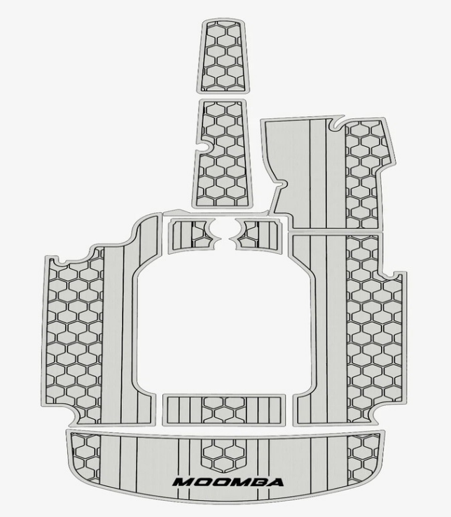 2004 Moomba Mobius LSV (Version 1) Traction Mats Eva Foam Boat Flooring Marine Decking Hzchione Light Gray Black
