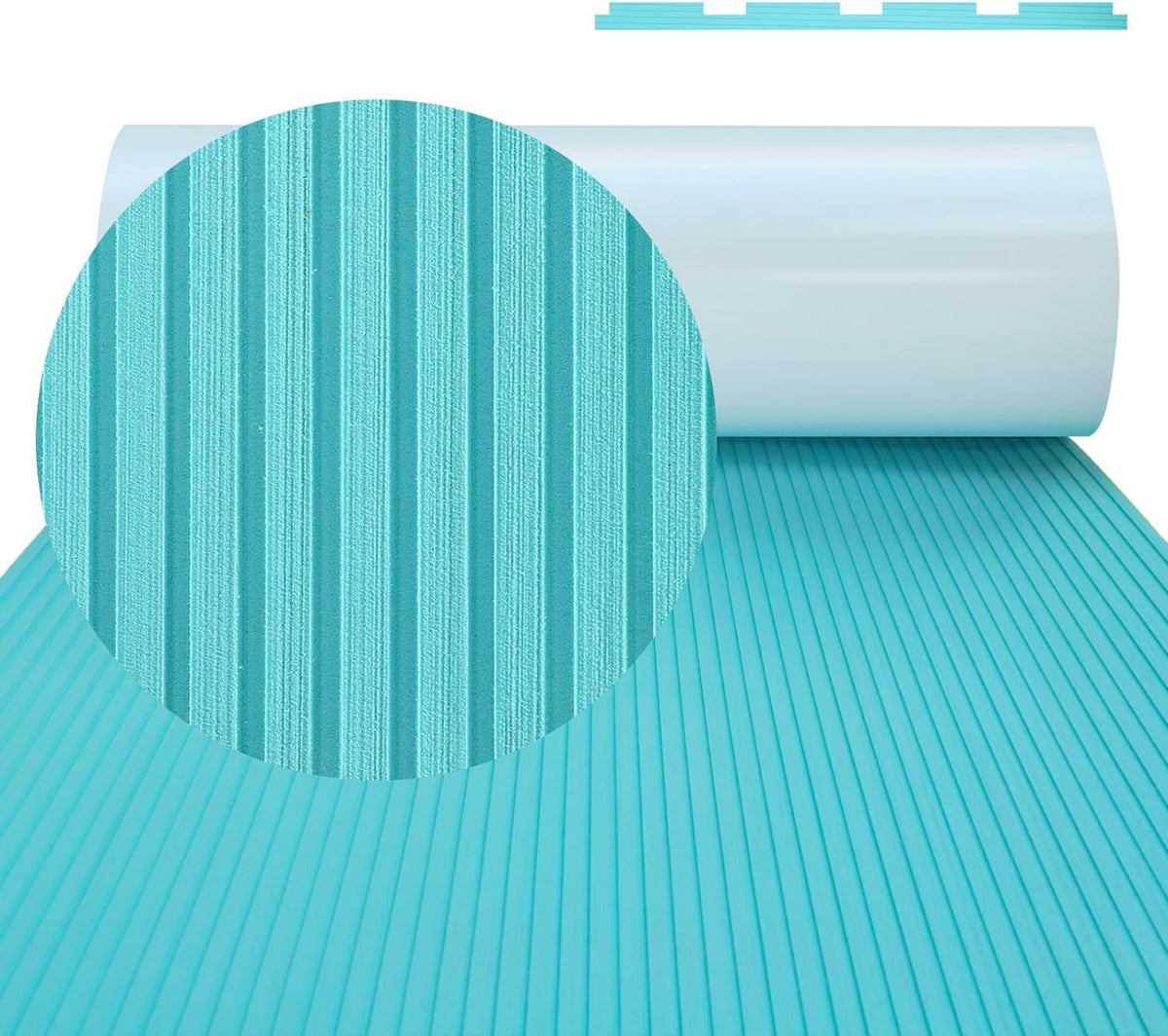 Deep Groove EVA Foam Boat Flooring Hzchione 47.3" x 16.2" 2975Light Blue
