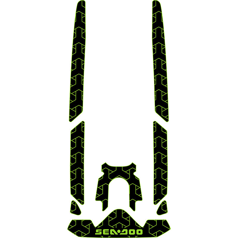 2022-2025 Sea-Doo FISH PRO SCOUT Customize Jet Ski Mats Non-Slip Motorboat Traction Mat Hzchione Black Green-Herringbone Yes