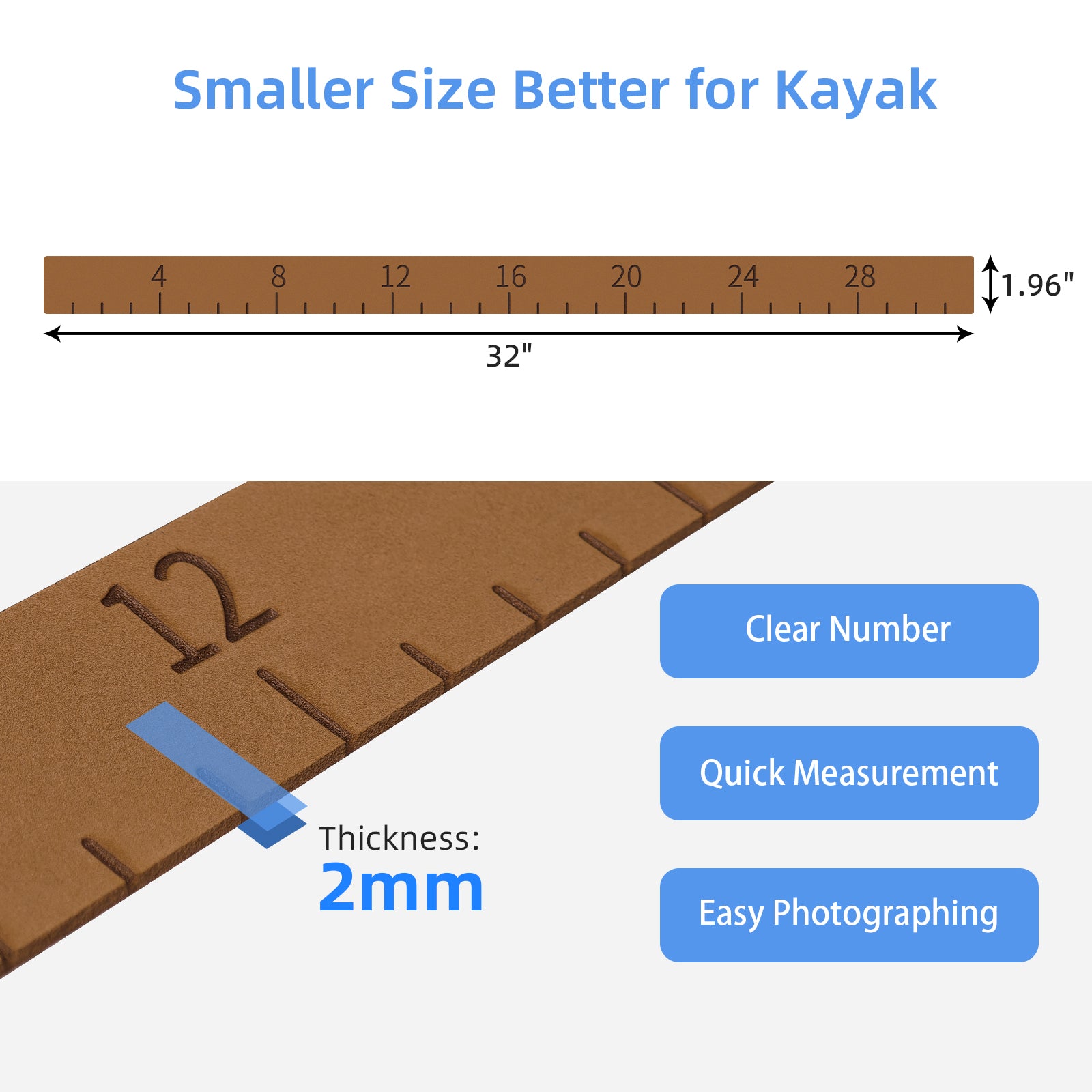 32” Fish Ruler Fishing Measurement Tool Eva Foam Boat Flooring For Fishing Boat Kayaks Fishing Hzchione