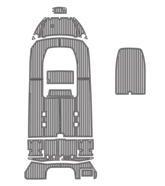 2023 Stingray 173CC Traction Mats Eva Foam Boat Flooring Marine Decking Hzchione Light Grey Black