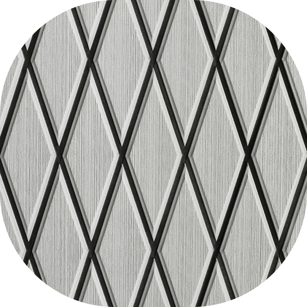 Hzchione EVA Foam Boat Flooring Diamond Pattern Deck Mats 6mm Non-Slip Faux Teak Marine Floor Mats for Yacht Motorboat RV Golf Cart Pool Cooler Top 74.81" x 27.56"  Hzchione 74.81"x13.8"x0.24" Light Gray + Black 