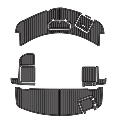 2014 Hurricane 187SS Traction Mats Eva Foam Boat Flooring Marine Decking Hzchione Dark Grey Black