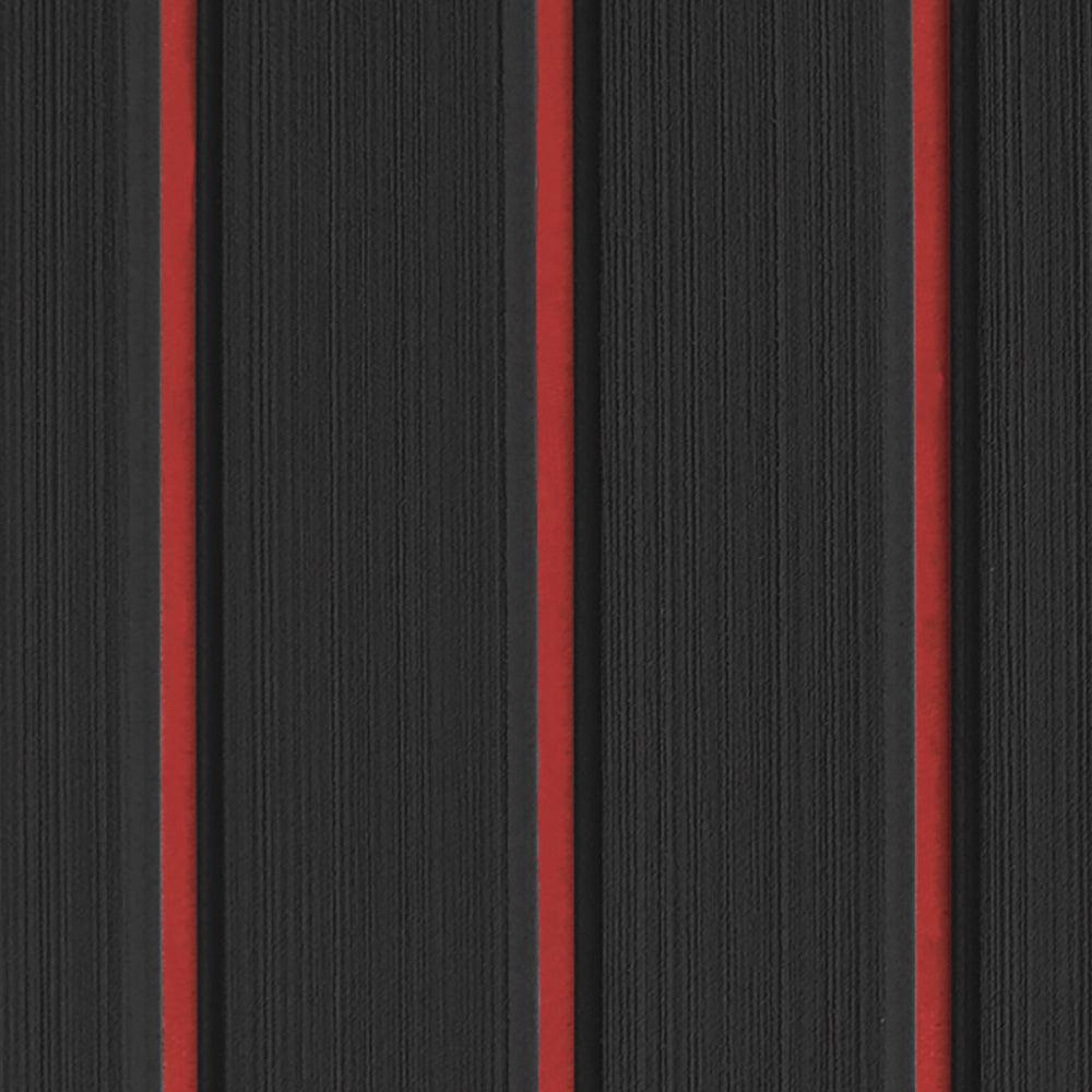 Hzchione EVA Foam Anti Slip Boat Flooring Mats Two Colors Slotted U-Groove Texture For Yacht Motorboat RV Golf Cart Pool Cooler Top Hzchione 47.3" x 16.2" Black + Red