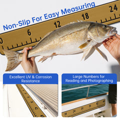 36” Fish Ruler with 3M Adhesive Fishing Measurement Tool Eva Foam Boat Flooring For Fishing Boat Kayaks Fishing Hzchione