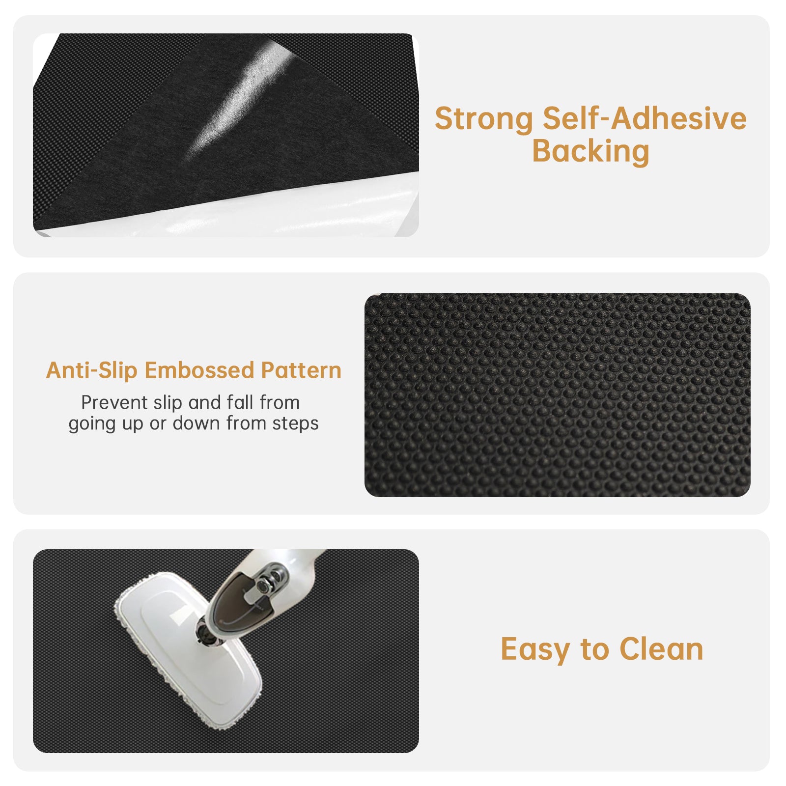 Outdoor EVA Foam Door Mat, Non-Slip Self-Adhesive Waterproof Entry Mat, Custom-Fit for Doorways, Stairs & Backyard Hzchione