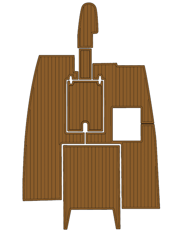 2003 Nautique Super AIR Traction Mats Eva Foam Boat Flooring Marine Decking Hzchione Brown Black