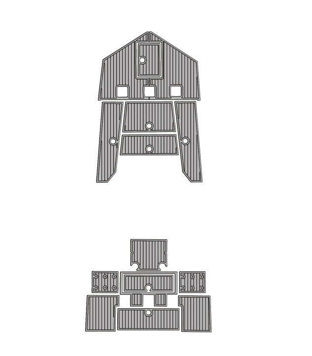 20200-2024 Ranger RB 200 Traction Mats Eva Foam Boat Flooring Marine Decking Hzchione Light Grey Black
